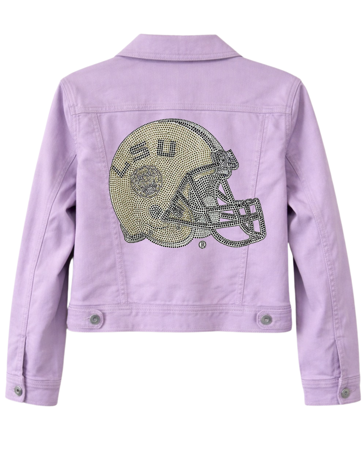 Louisiana State University Helmet Lavender Denim Jacket