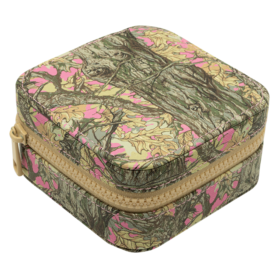 Jewelry Box with Interior Mirror - Zippered Compartment - S26 - Simply Southern