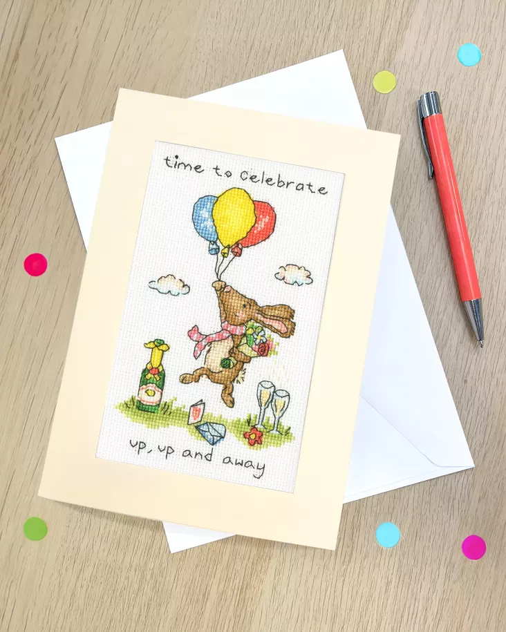 Up, Up and Away Greeting Card Counted Cross Stitch Kit by Bothy Threads XGC66