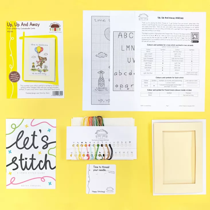 Up, Up and Away Greeting Card Counted Cross Stitch Kit by Bothy Threads XGC66