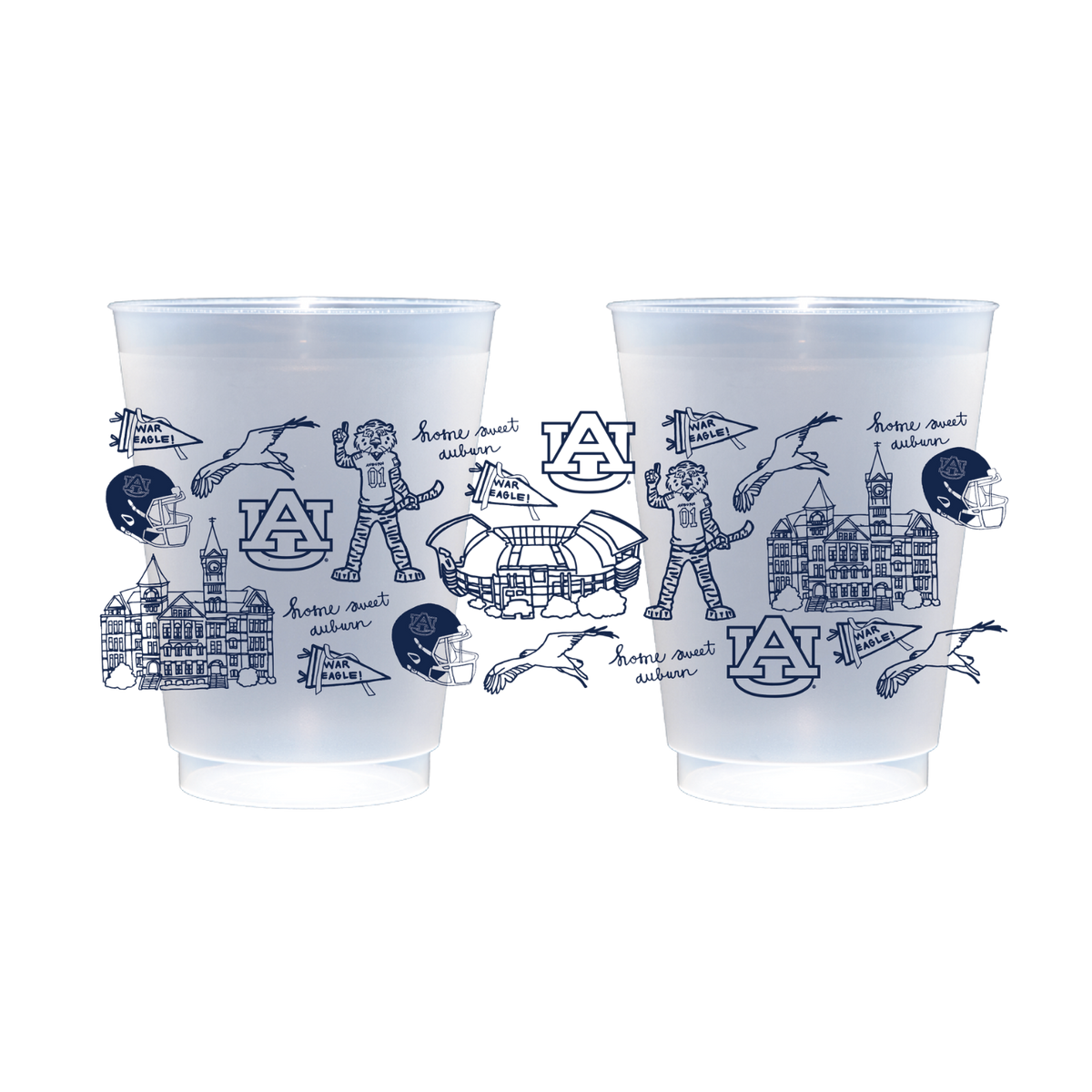 Auburn University - Shatterproof Cups, Set of 8