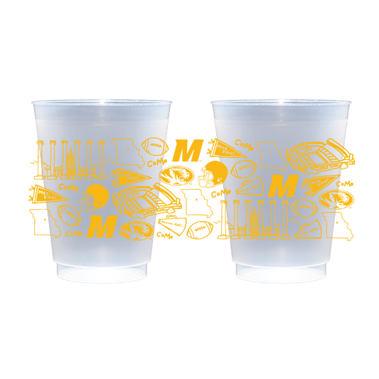 The University of Missouri (Mizzou) - Shatterproof Cups, Set of 8