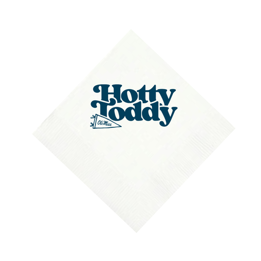 The University of Mississippi (Ole Miss) - White 3-Ply Cocktail Napkins, Set of 25