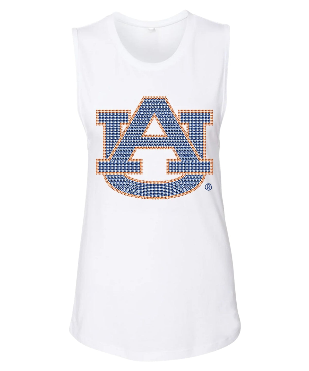 Auburn University Navy AU White Tank Top