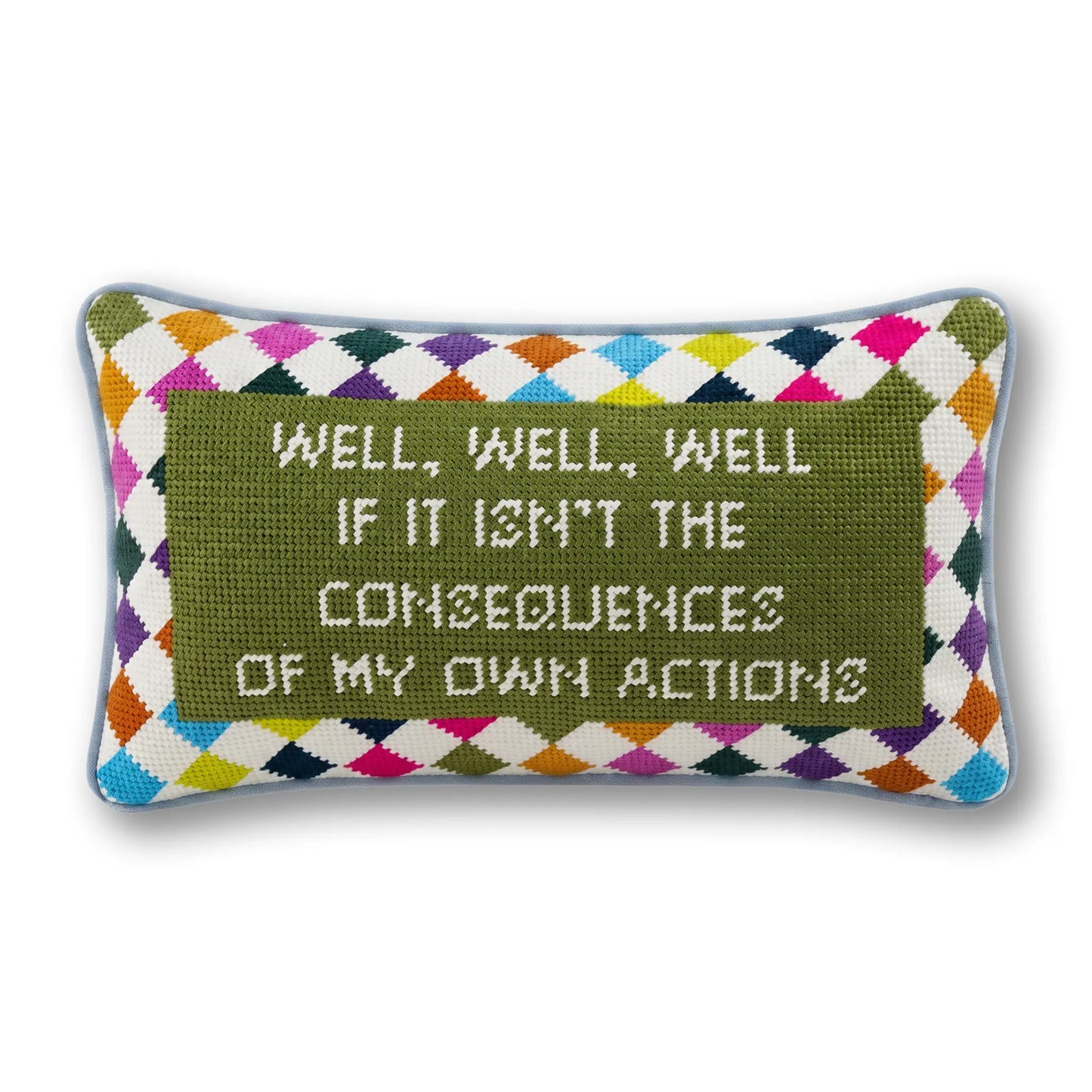 Well Well Well Needlepoint Pillow