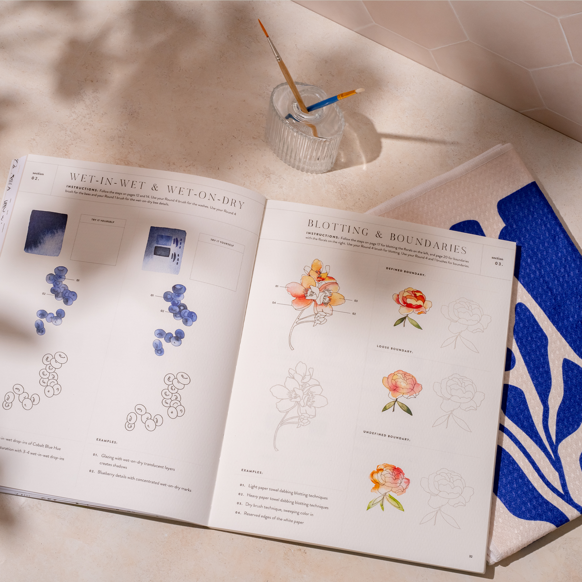 Watercolor Workbook: Café in Bloom