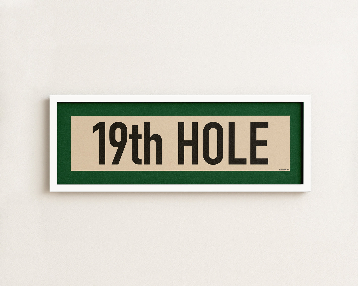 Framed 19th Hole Golf Art Scroll Print