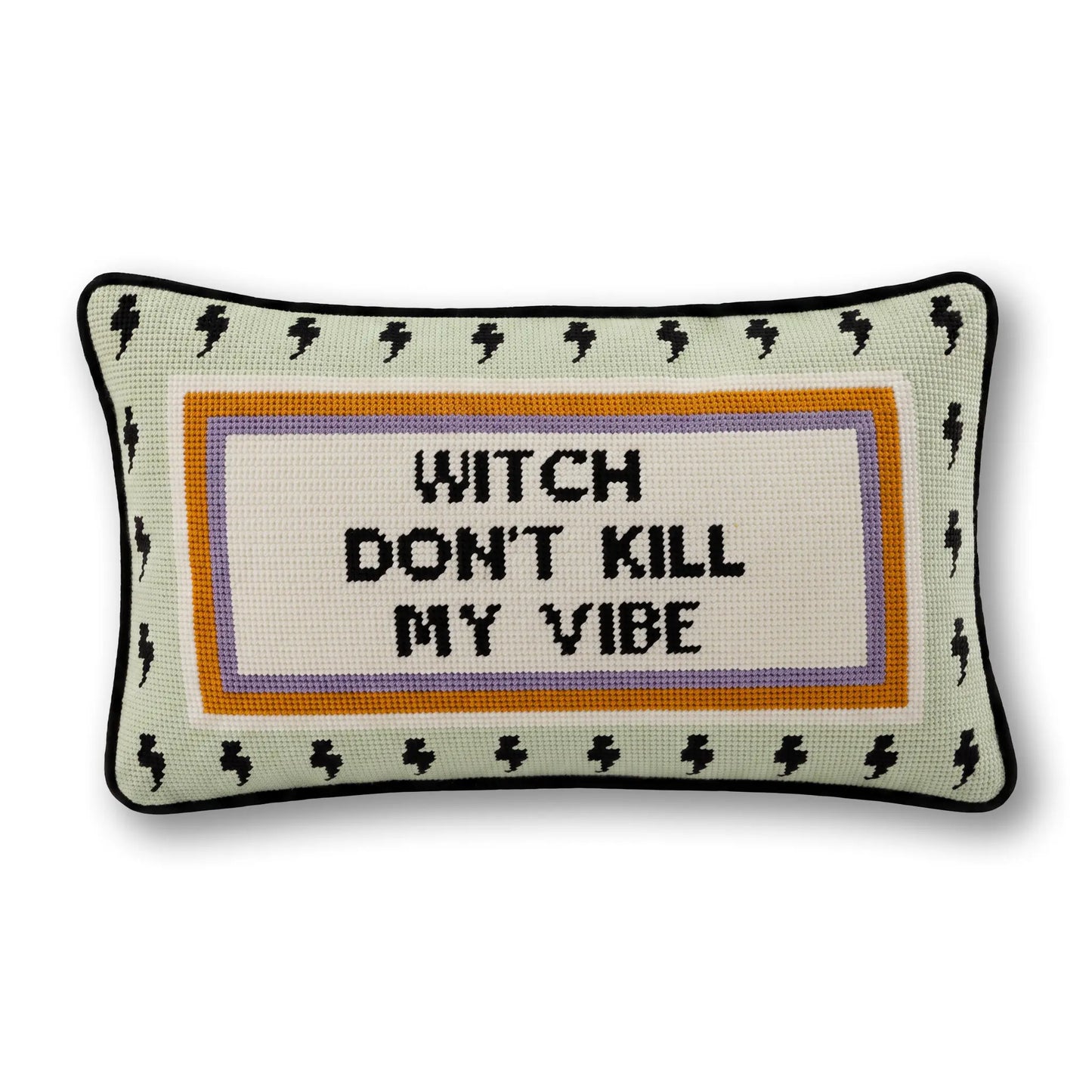 Witch Don't Kill My Vibe Needlepoint Pillow