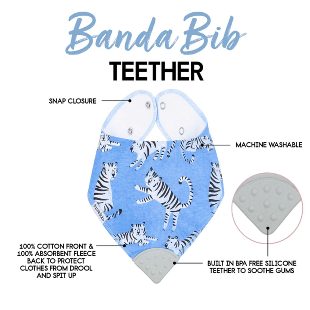Banda Bib with Teether Attached  - Various Colors