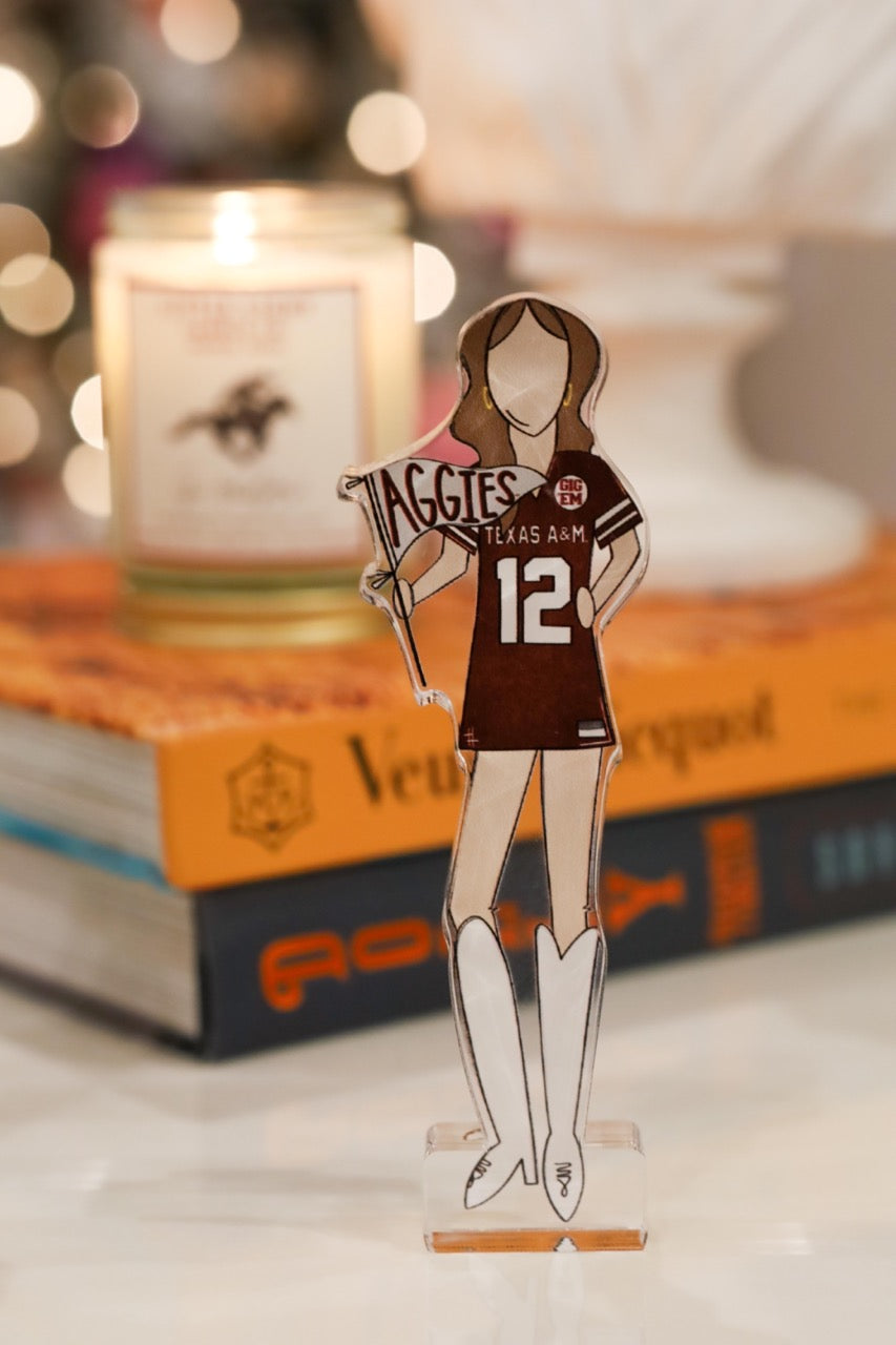 Texas A&M Girls Acrylic Block Shelfie