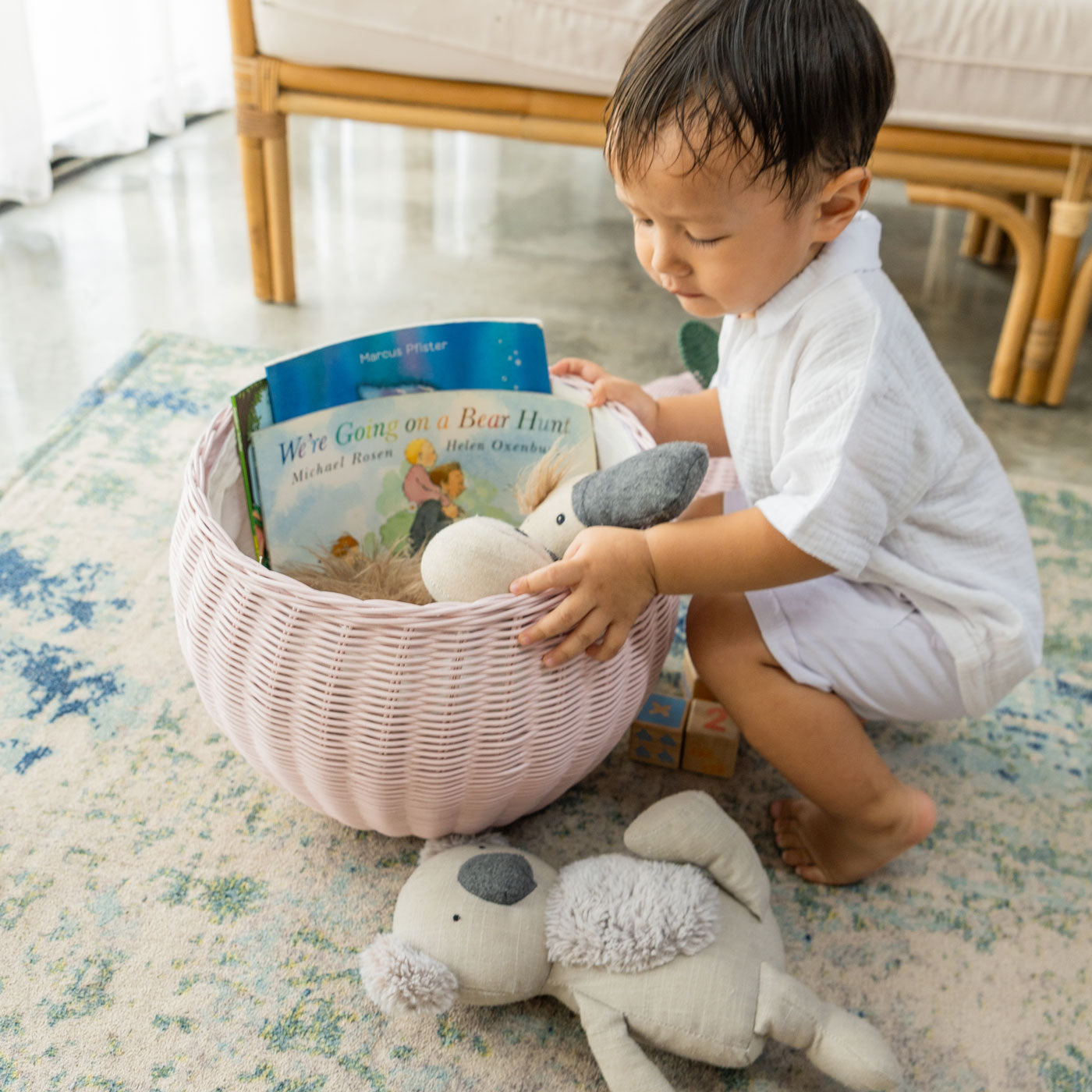 Apple Storage Basket Pink - Medium