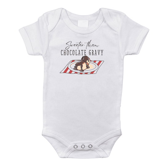Arkansas Chocolate Gravy Baby Onesie | Organic Cotton