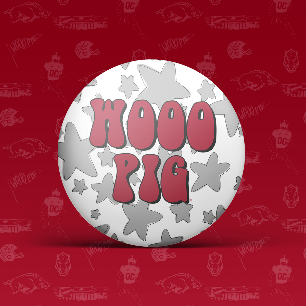 Wooo Pig Stars Button