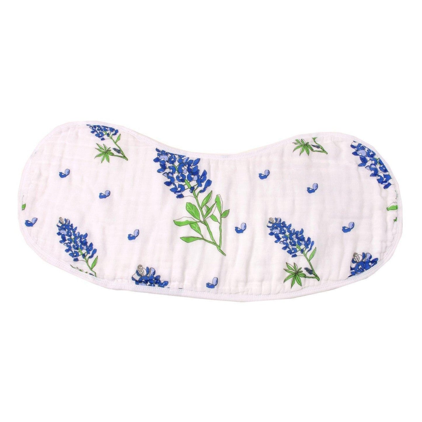 Bluebonnets Newborn Gift Set: Muslin Swaddle & Bib | Organic Cotton
