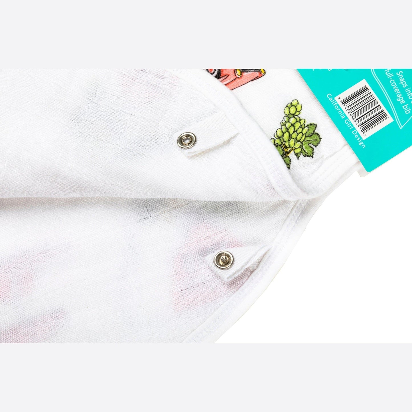 California Girl Baby Gift Set: Muslin Swaddle & Bib | Organic Cotton