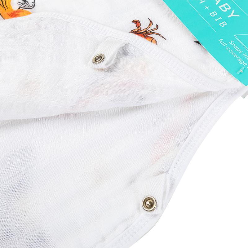 Maryland Newborn Gift Set: Muslin Swaddle & Bib | Organic Cotton