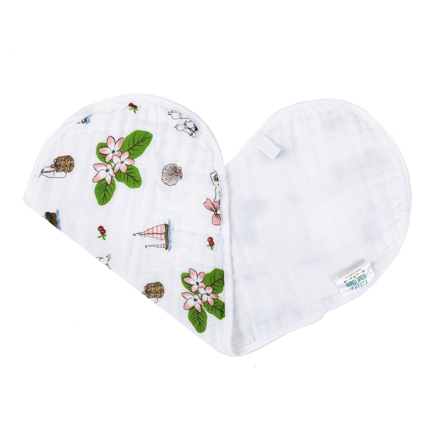 Massachusetts Floral Baby Gift Set: Muslin Swaddle & Bib