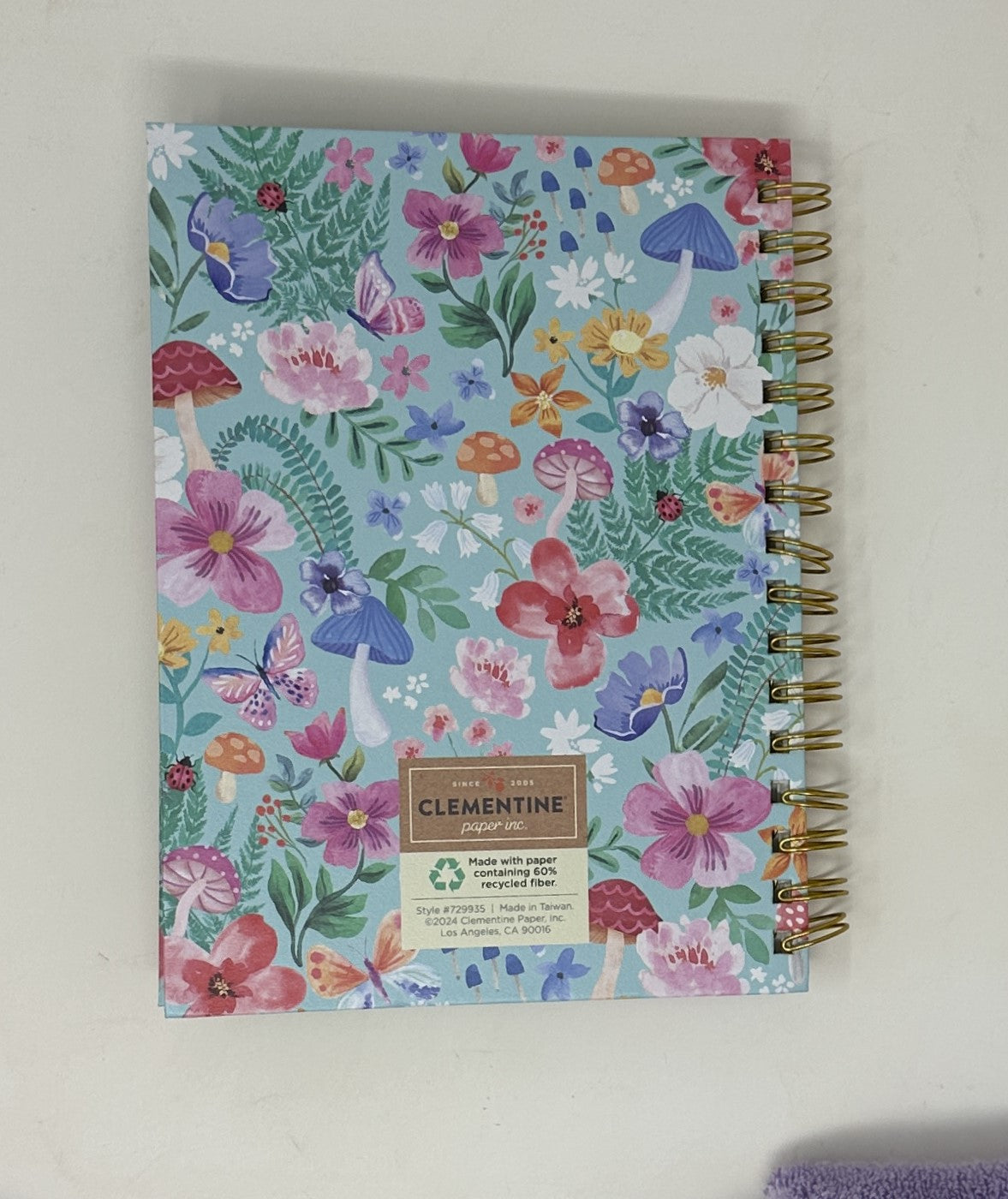 Clementine Paper Blue Floral Notebook with Pen