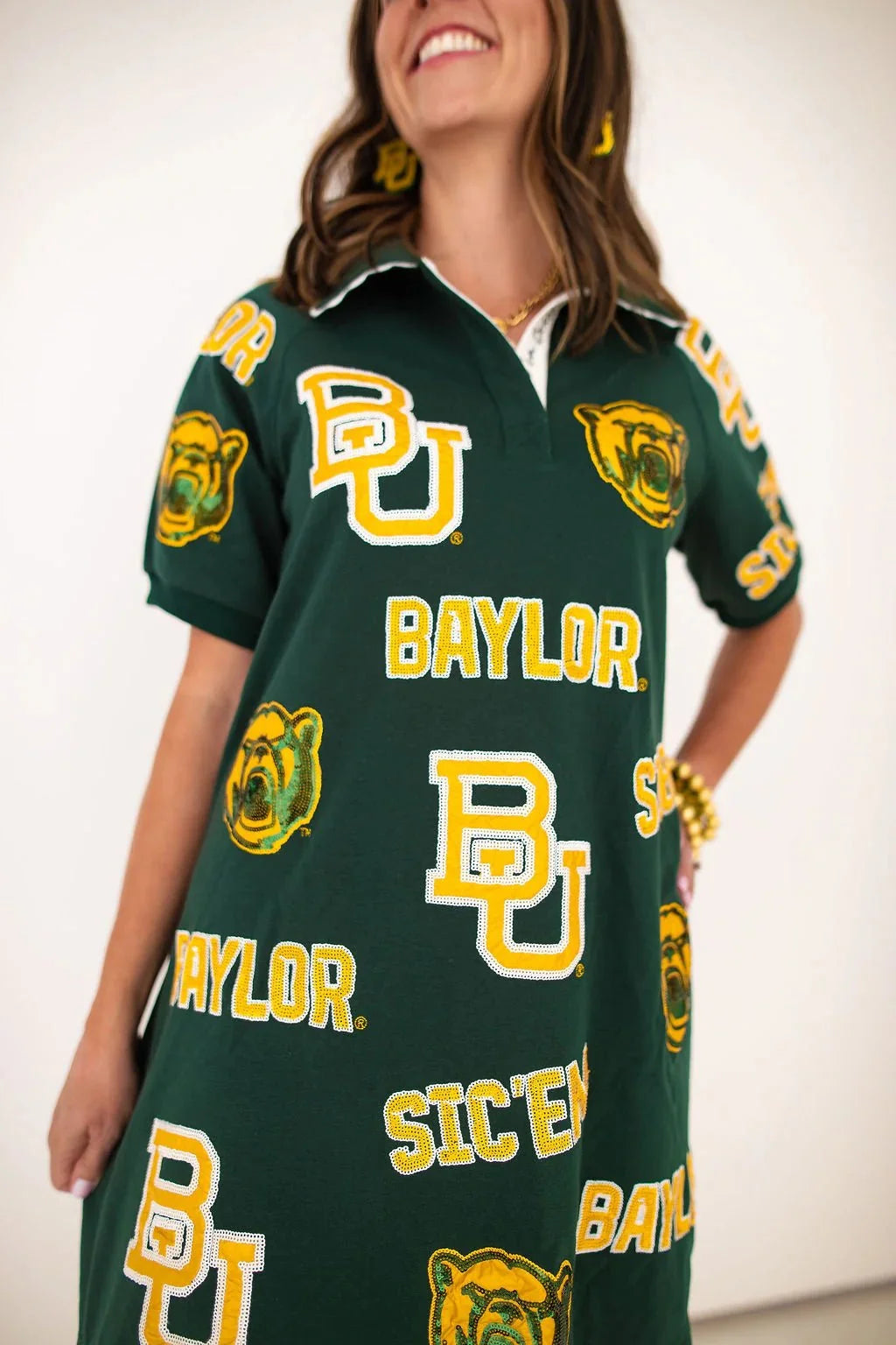 Brianna Cannon Baylor Logo Patch Dress