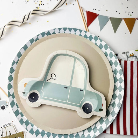 Beige Paper Party Plate (12pcs)