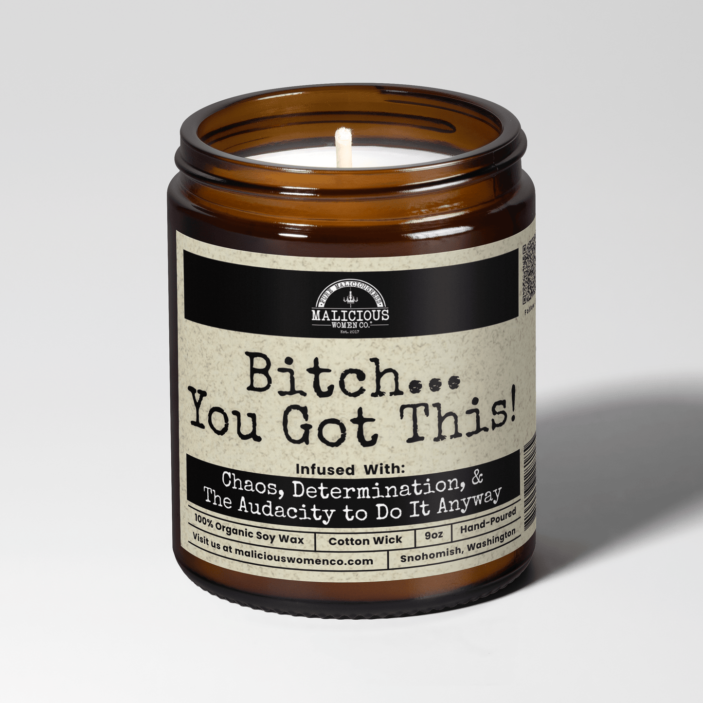 B*tch You Got This | Scent: Espresso Yo' Self | 9oz Funny Candle | Malicious Women Co