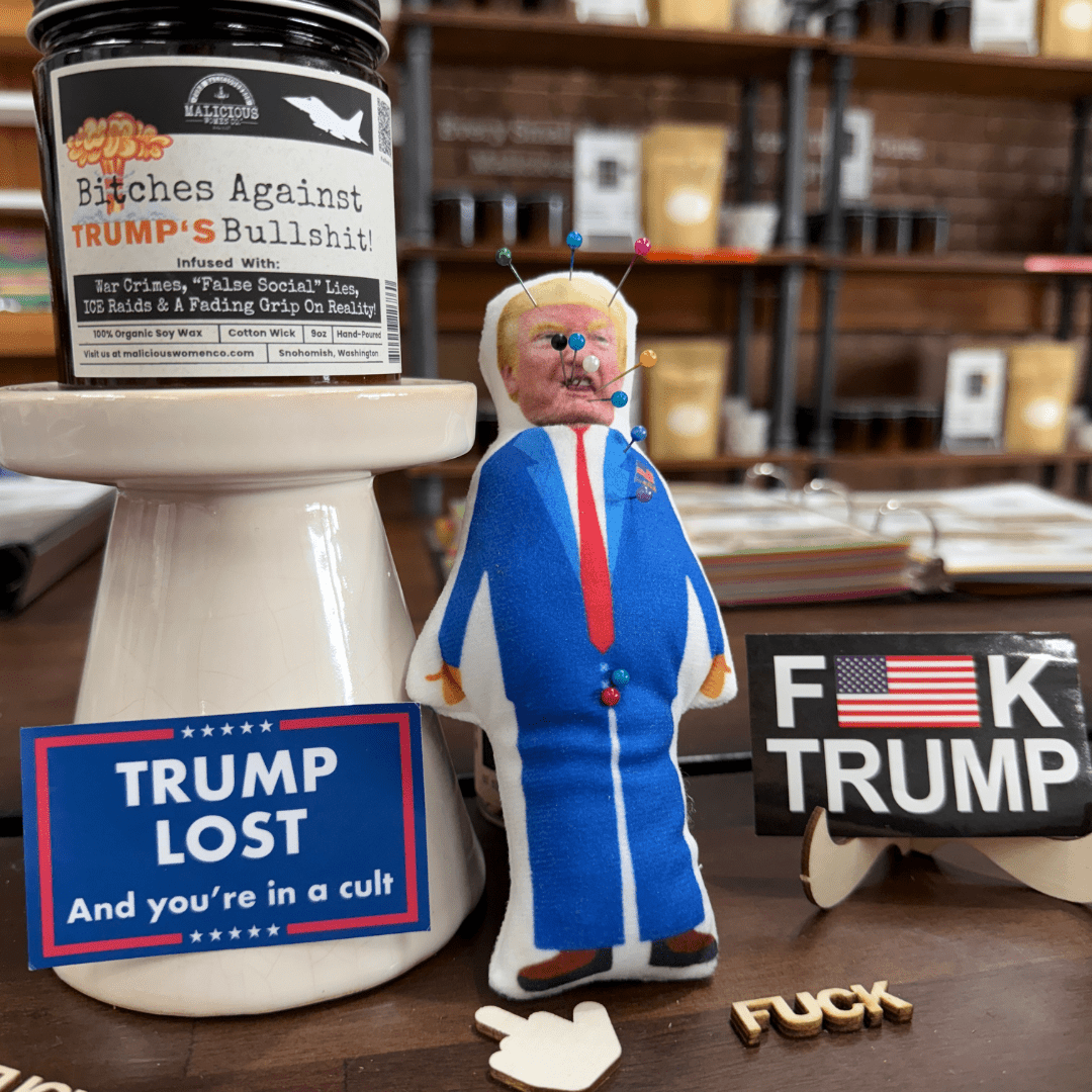 B*tches Against Trump's Bullsh*t | Scent: Exotic Hemp | 9oz Political Candle | Malicious Women Co