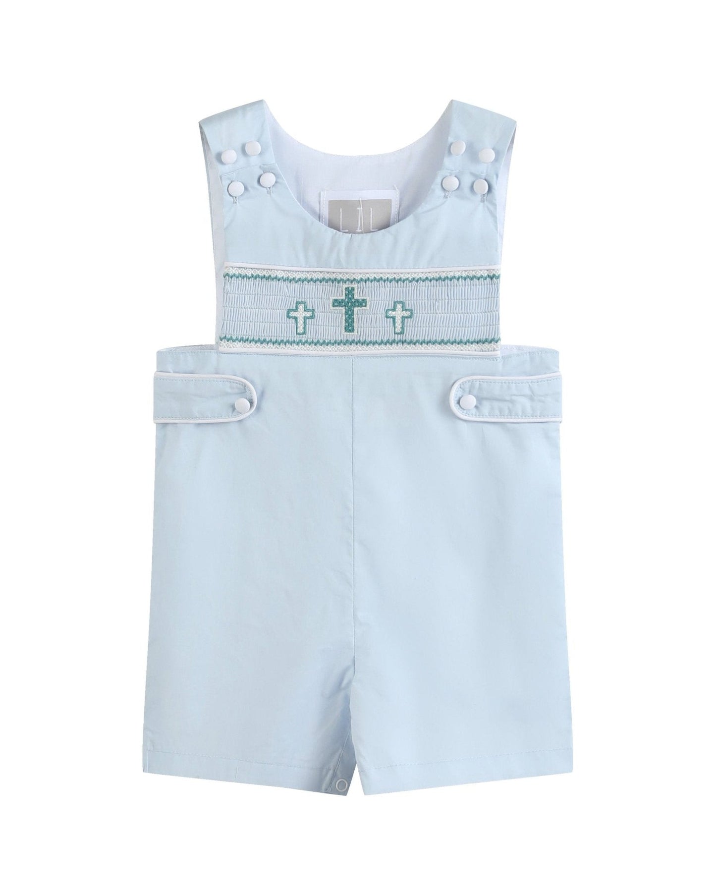 Blue Crosses Smocked Jon Jon