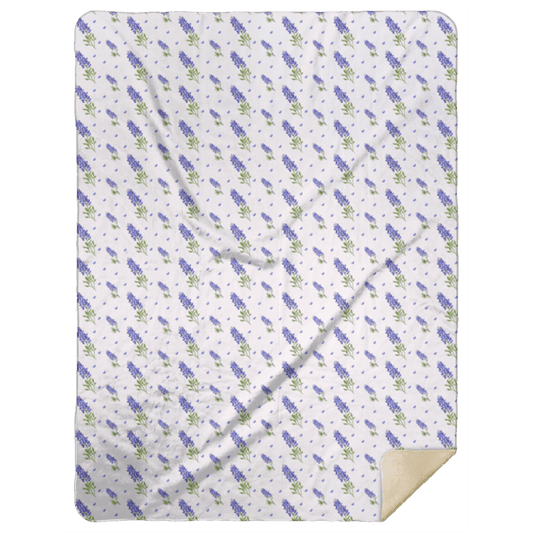 Bluebonnets Plush Throw Blanket 60x80 Nostalgic Hometown Keepsake