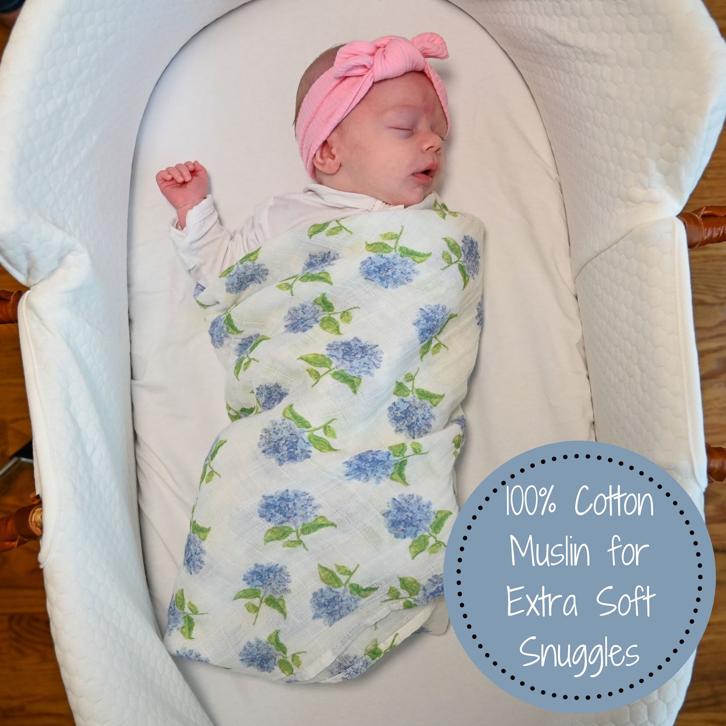 You Had Me At Hydrangea Swaddle Blanket