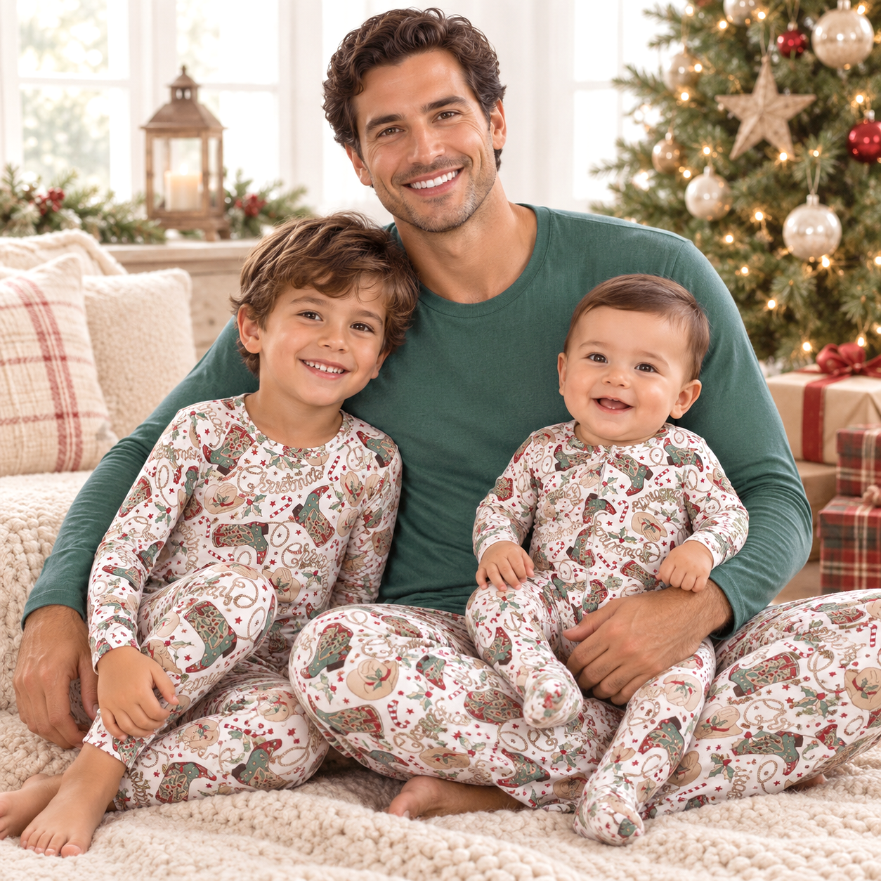 Western Christmas Pajamas for Kids – Bamboo Holiday PJs