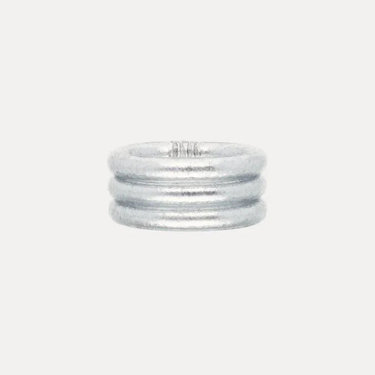 BudhaGirl Silver All Weather Rings (Set of 3)