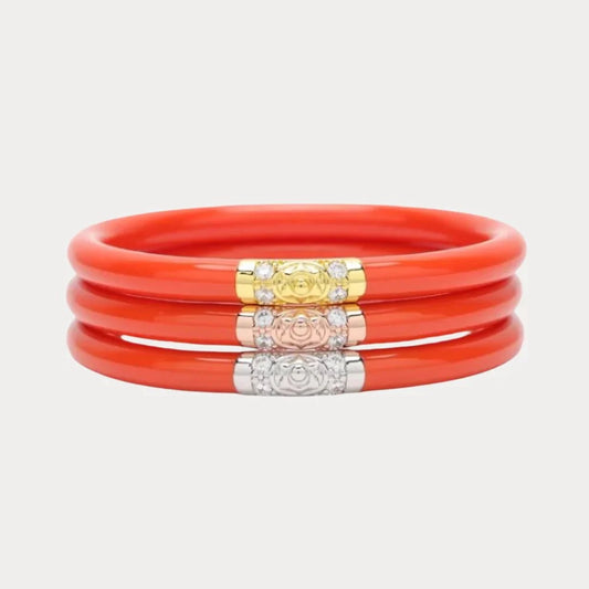 Budhagirl Three Kings All Weather Bangles® (AWB®) - Coral