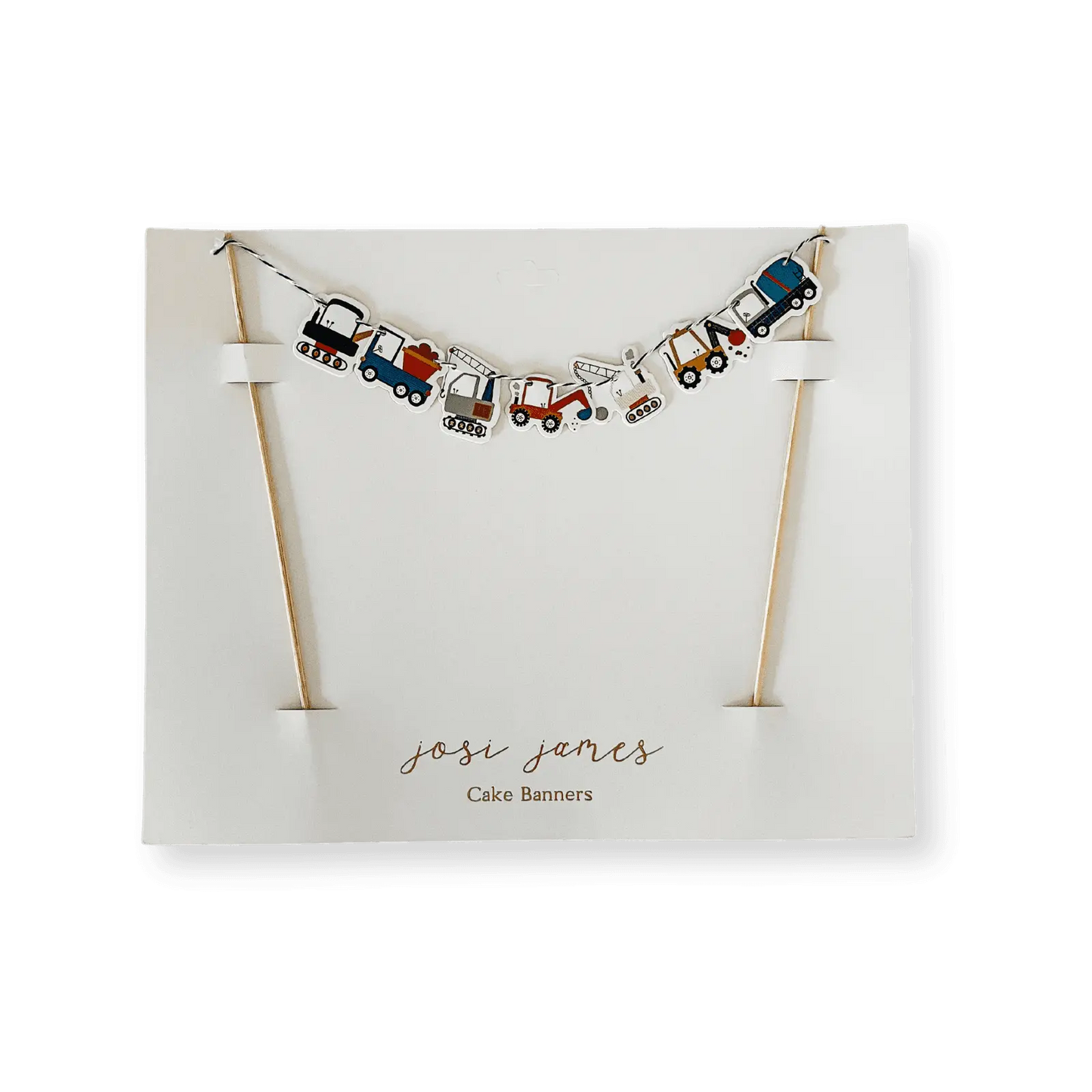 Construction Builder Birthday Cake Banner