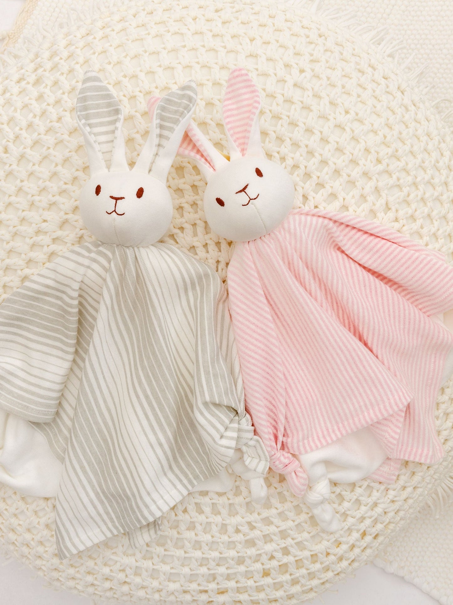 Lovey Bunny Blanket Friend - Pink Stripe