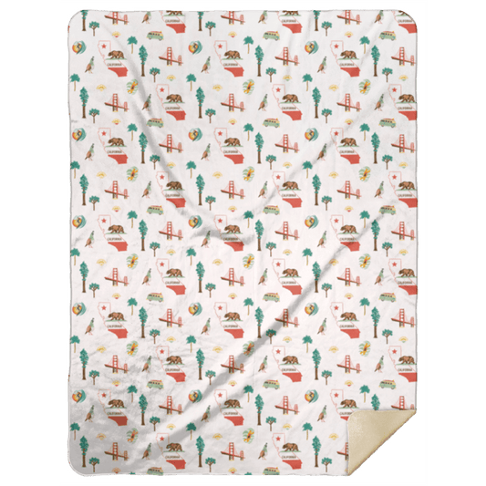 California Plush Throw Blanket 60x80 Hometown Keepsake for Home