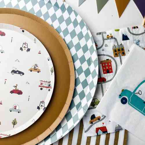 Car Party Tableware Kit