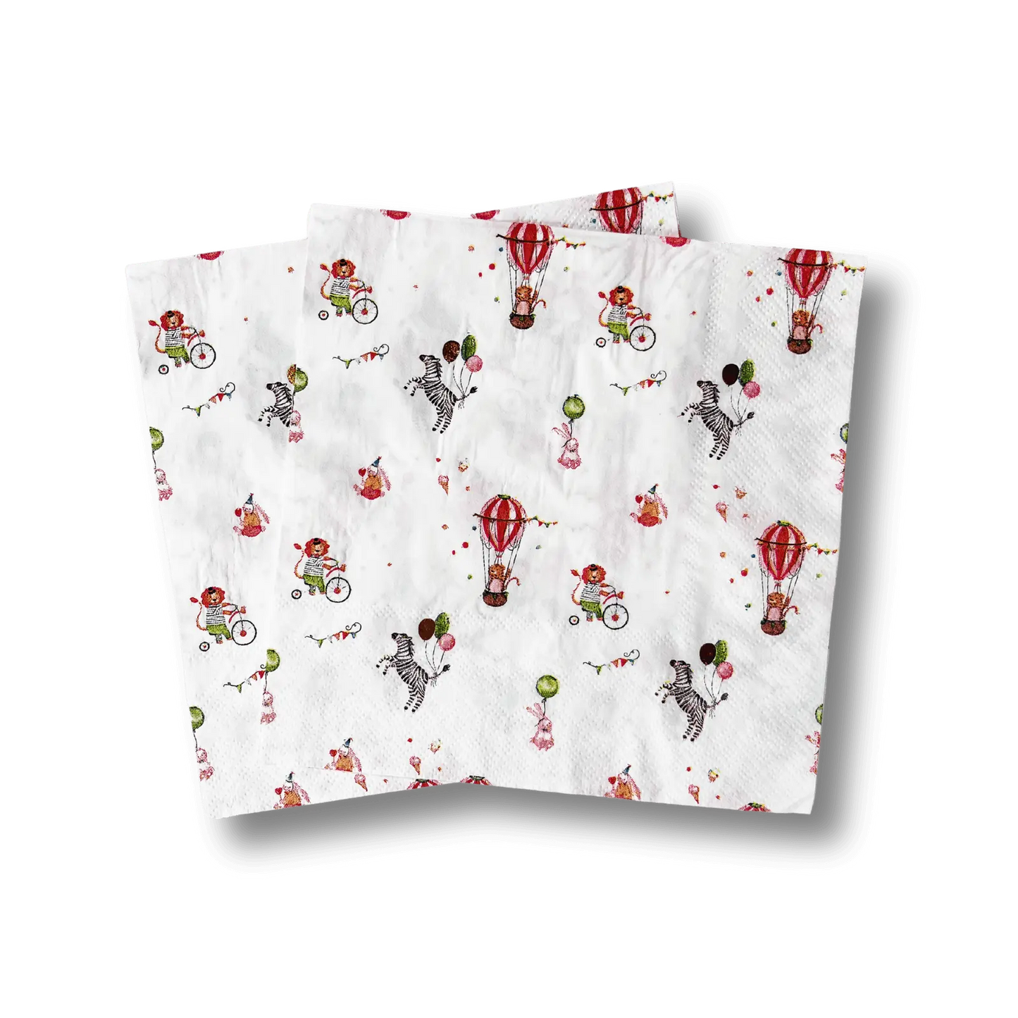 Carnival Lunch Napkins – Circus 6.5” with Gold Foil  (16pcs)