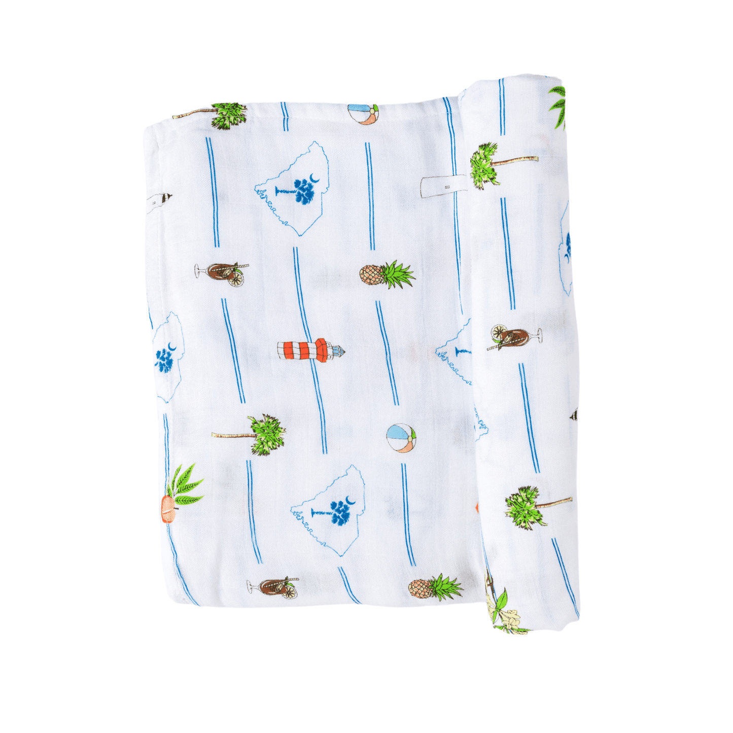 South Carolina Newborn Gift Set: Muslin Swaddle & Bib