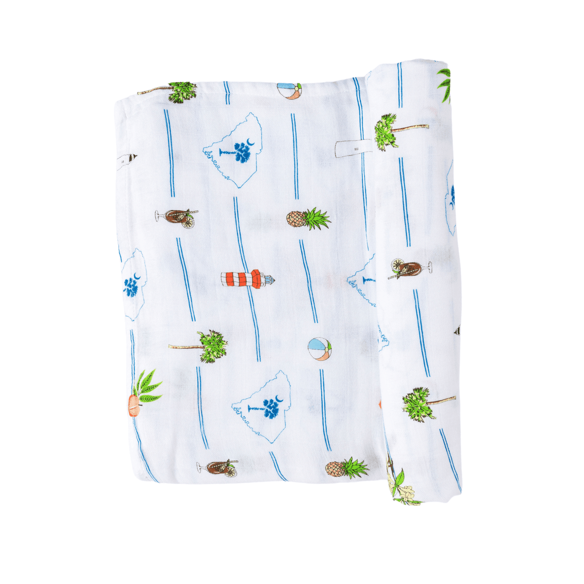 Charleston Rainbow , South Carolina Newborn Gift Bundle: Swaddle, Bib & Onesie