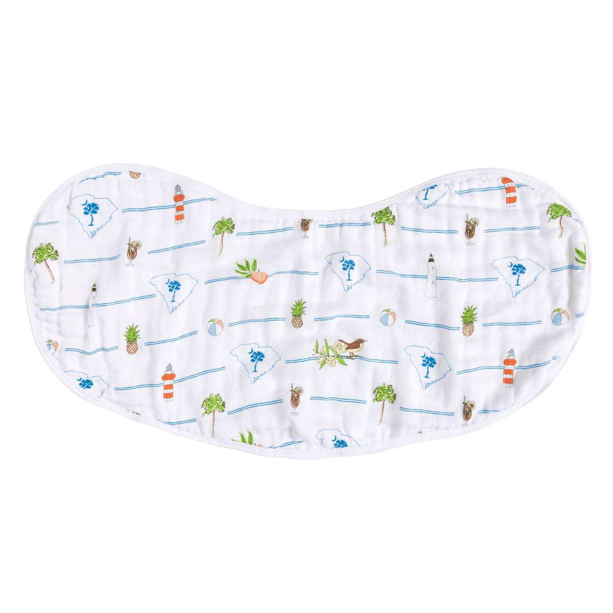 Charleston Rainbow , South Carolina Newborn Gift Bundle: Swaddle, Bib & Onesie
