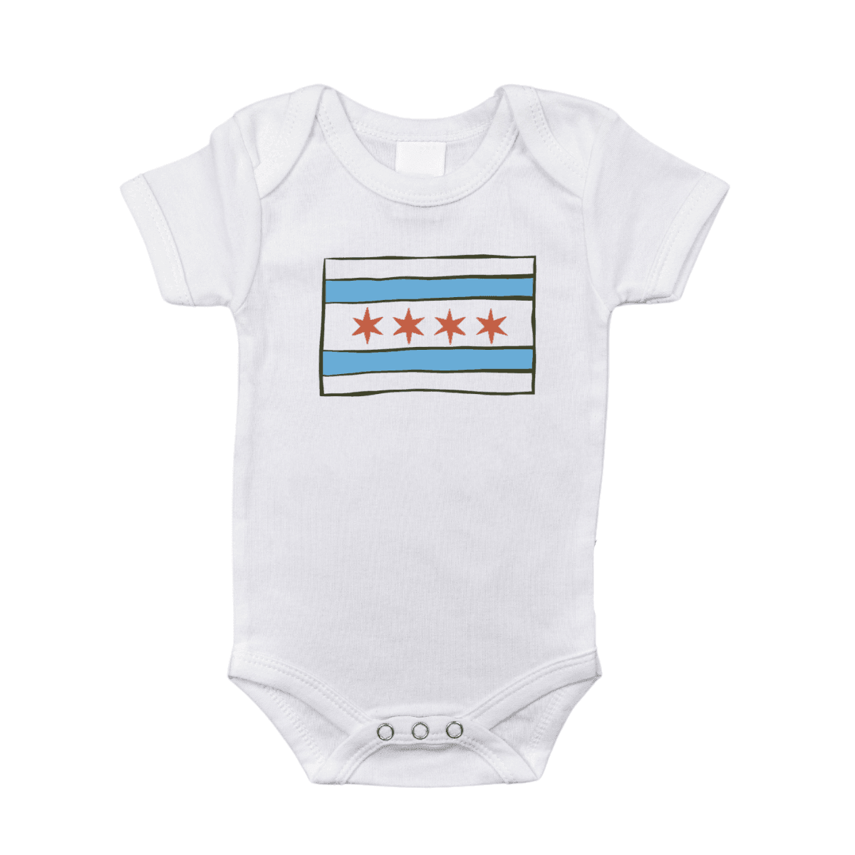 Chicago Flag Baby Onesie Everyday Newborn Outfit