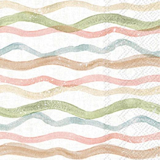Pastel-colored wavy lines on a white background