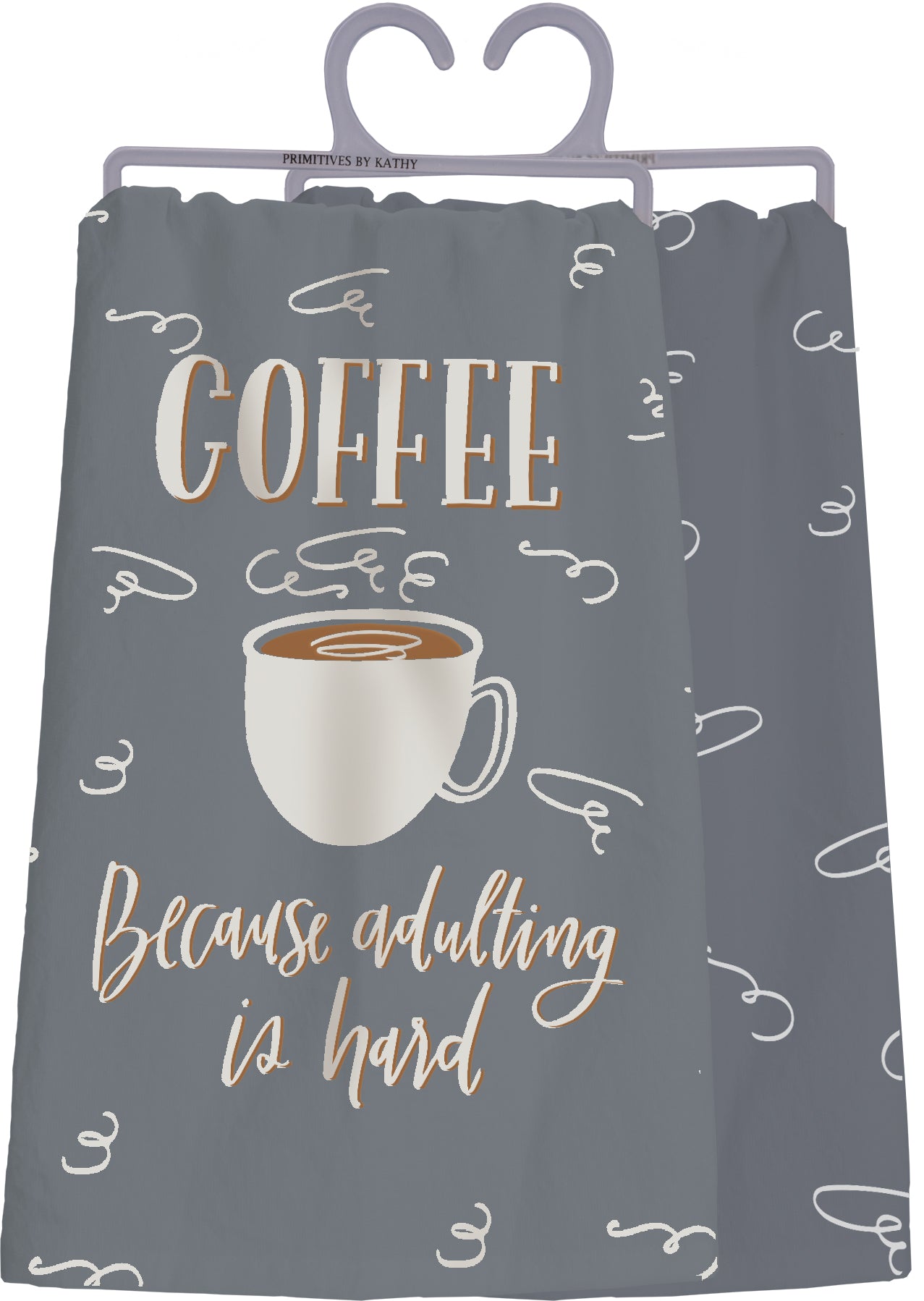 Coffee Because Adulting is Hard Tea Towel