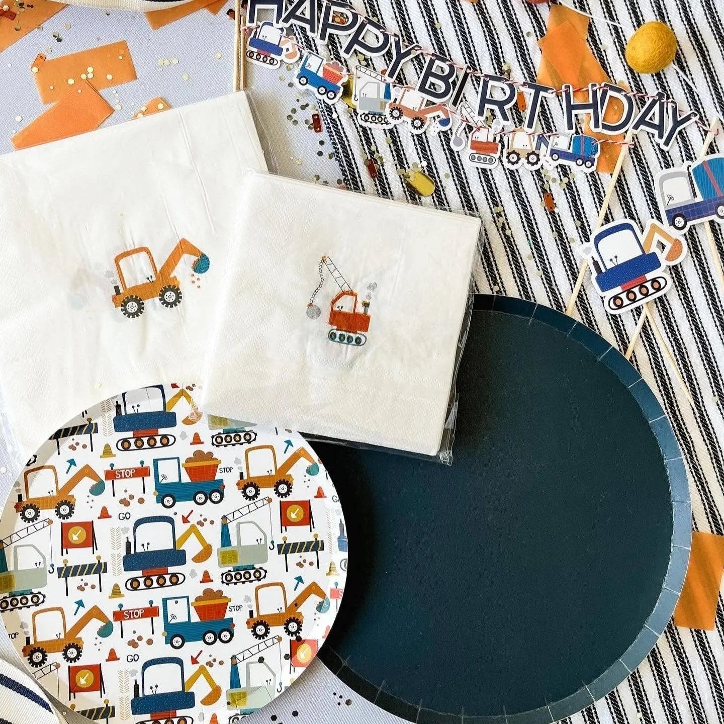 Construction Builder Birthday Party Lunch Napkins (16pcs)