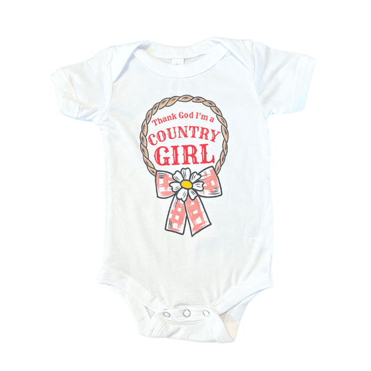 Country Girl Onesie Stretch Cotton Bodysuit up to 18 Months
