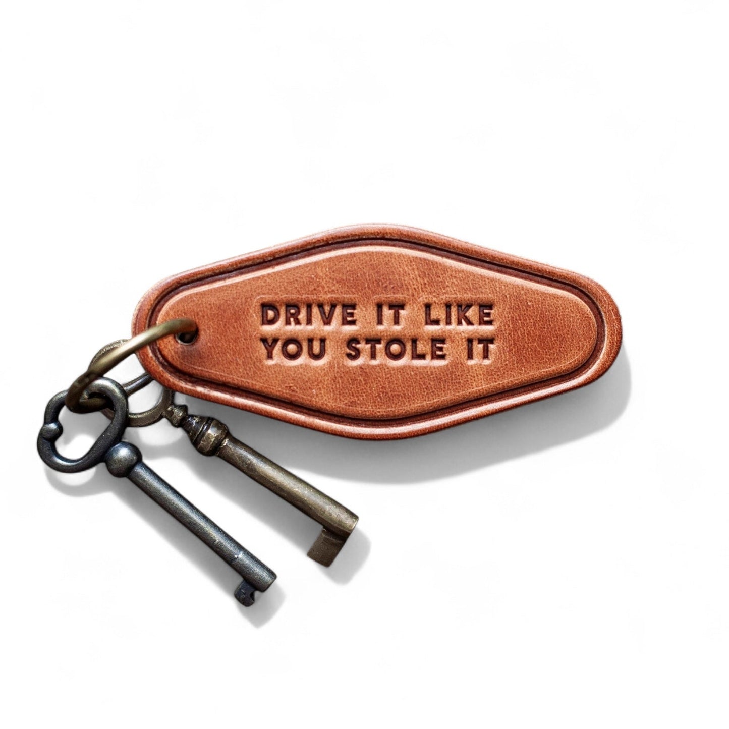 Drive It Like You Stole It Leather Motel Keychain