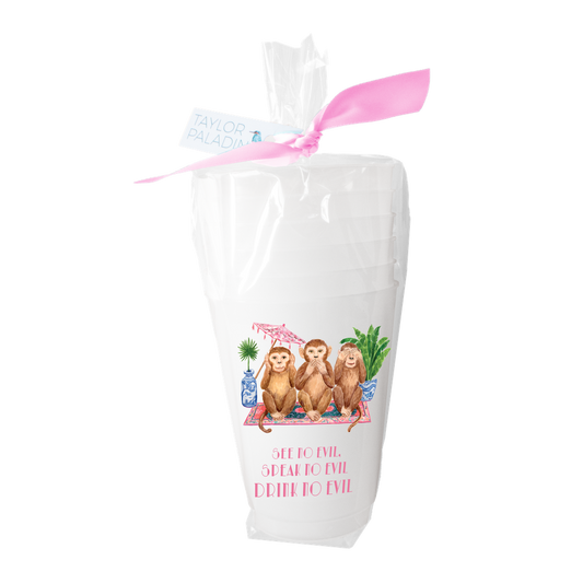 Drink No Evil Monkeys Frosted Cup