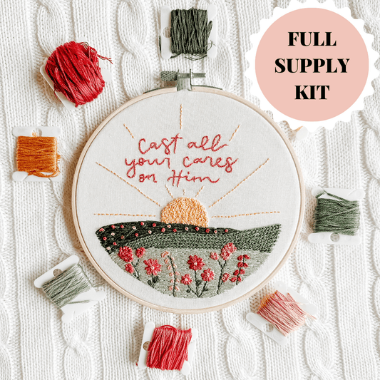 Cast All Your Cares Embroidery Kit