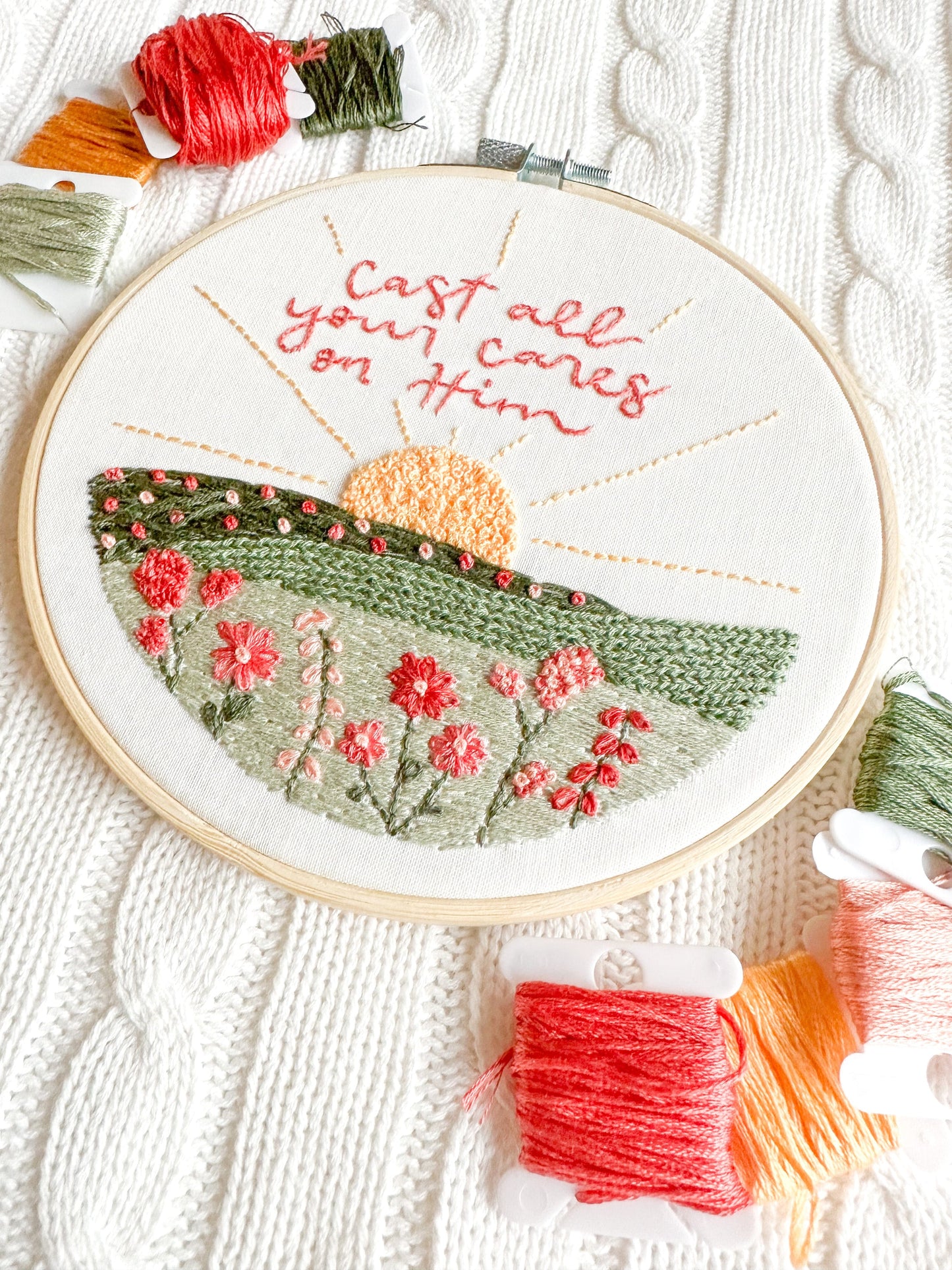 Cast All Your Cares Embroidery Kit