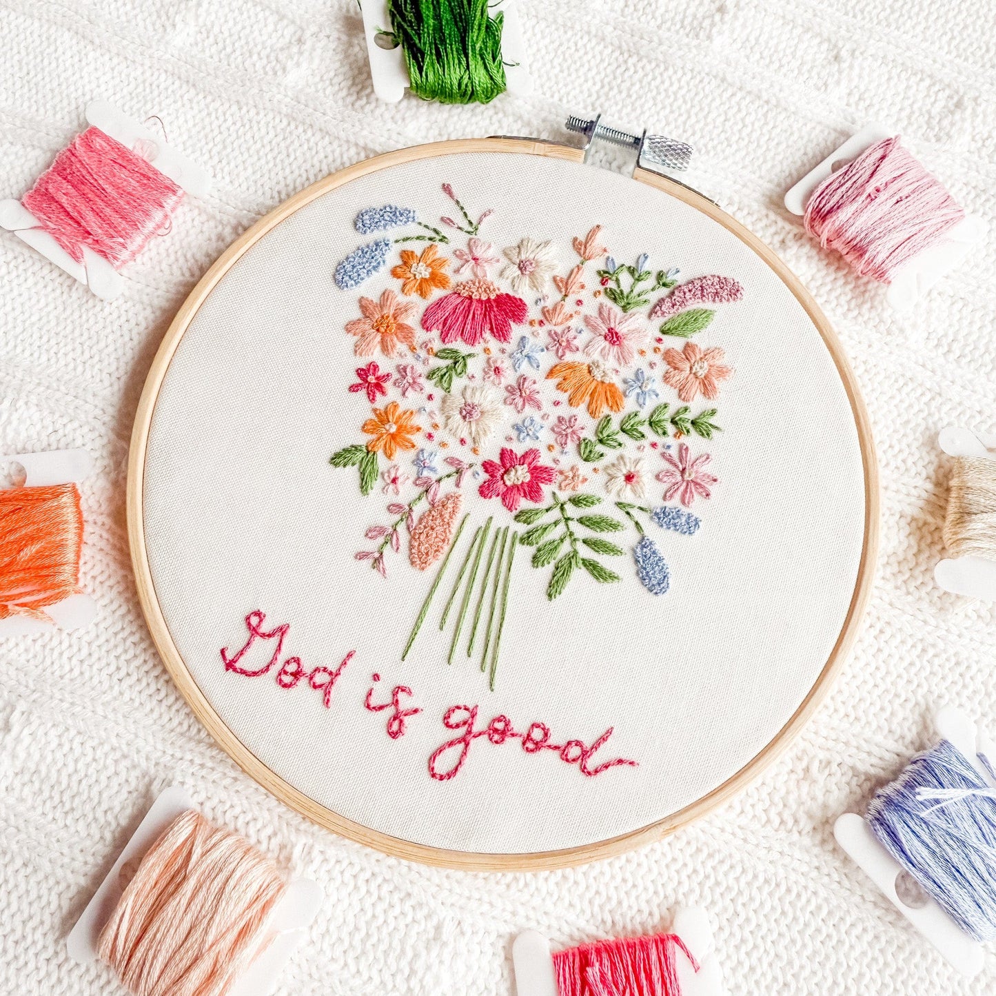 God is Good Embroidery Kit